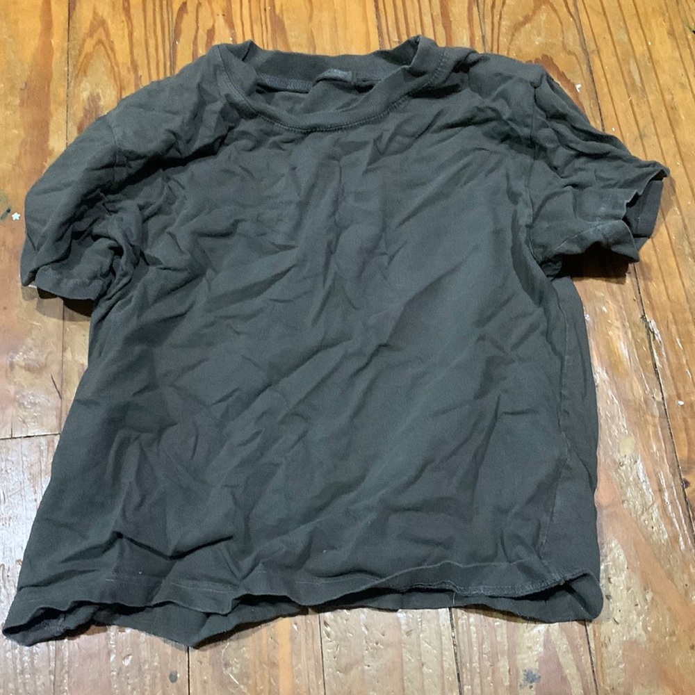 Brown brandy melville cropped t-shirt